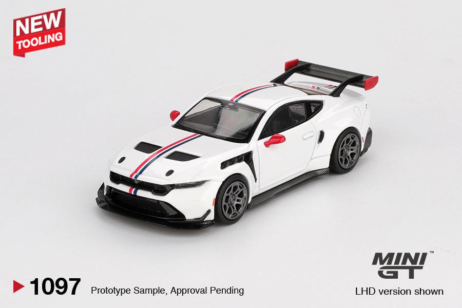 Ford Mustang GTD Spirit of America 1:64 diecast model car by Mini GT (MGT01097) - Side View
