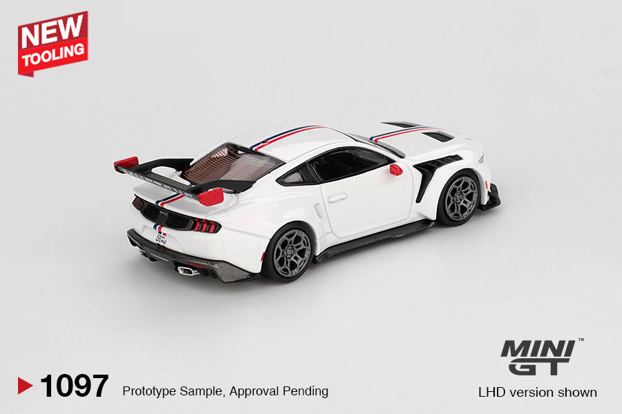 Ford Mustang GTD Spirit of America 1:64 diecast model car by Mini GT (MGT01097) - Box
