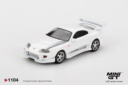 Toyota Supra VeilSide Combat V-I White 1:64 Mini GT - front