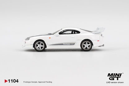 Toyota Supra VeilSide Combat V-I White 1:64 Mini GT - side