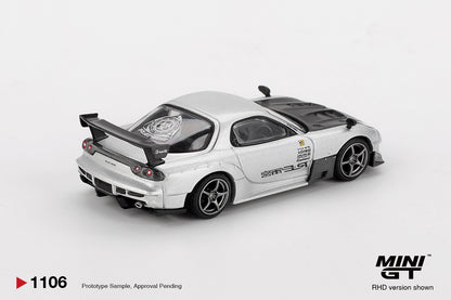 Mazda RX-7 RE-Amemiya Silver Metallic 1:64 scale model car - Mini GT