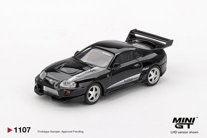 Toyota Supra VeilSide Combat V-II Black 1:64 Mini GT - front