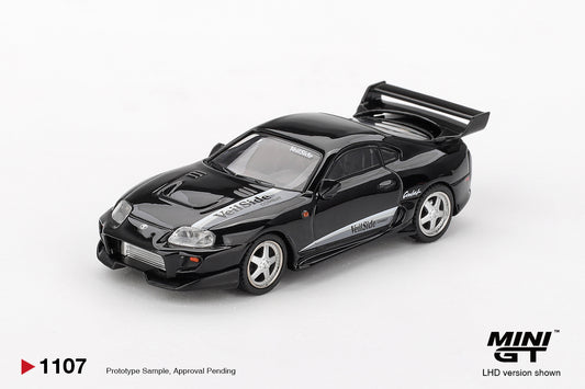 Toyota Supra VeilSide Combat V-II Black 1:64 Mini GT - front