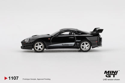 Toyota Supra VeilSide Combat V-II Black 1:64 Mini GT - side