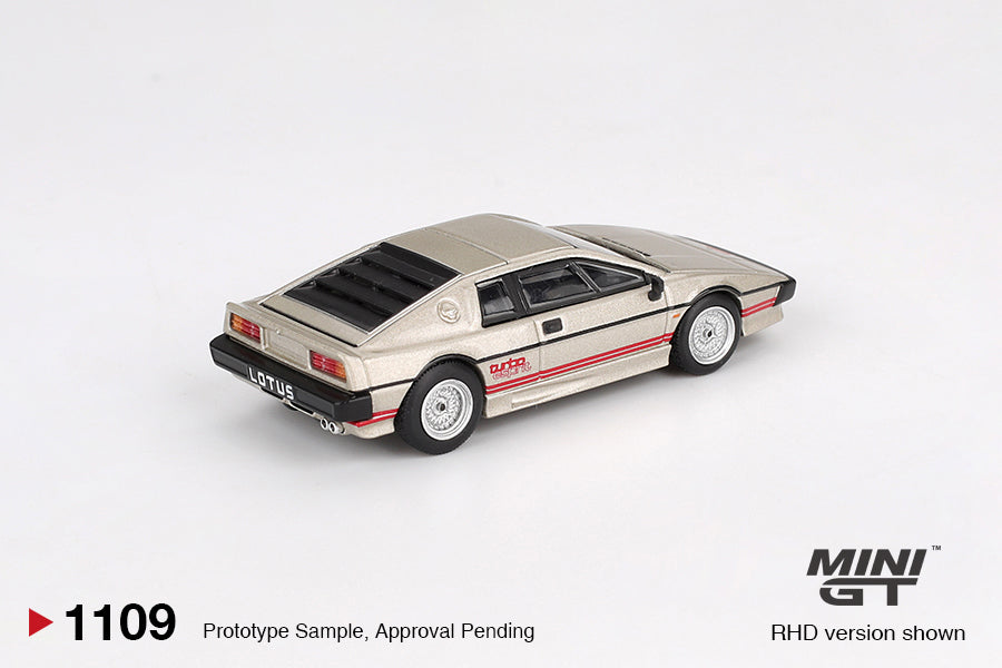 Lotus Esprit Turbo Metallic Silver 1:64 scale model car - Mini GT