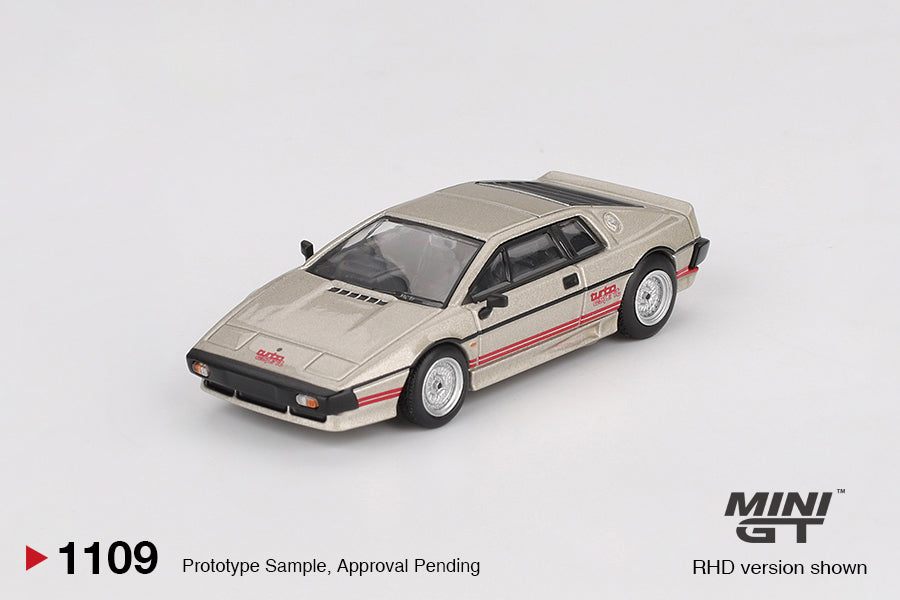 Lotus Esprit Turbo Metallic Silver 1:64 scale model car - Mini GT