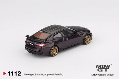 BMW M4 M-Performance (G82) Daytona Violet 1:64 diecast model car by Mini GT (MGT01112) - Box