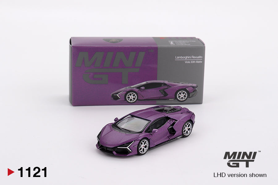shop of Lamborghini Revuelto Viola 30th Matte 1:64 scale model car - Mini GT