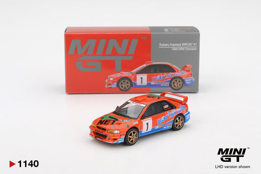 Subaru Impreza WRC97 #1 1999 DRM Champion 1:64 scale model car - Mini GT