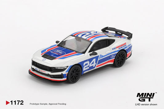 Ford Mustang Dark Horse #24 Ford Performance Racing School 1:64 Mini GT - front
