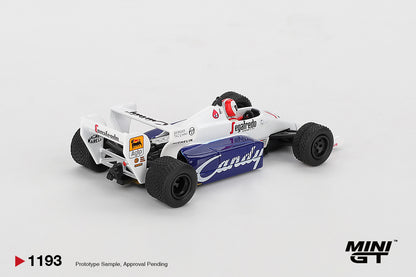 Toleman TG184 #20 Johnny Cecotto 1984 Monaco GP 1:64 Mini GT - rear