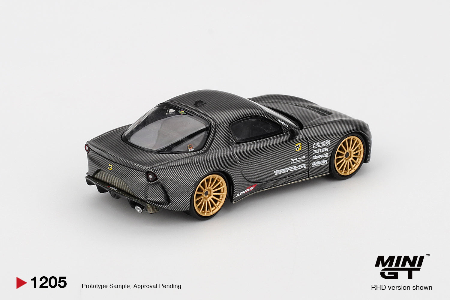 Mazda RX-7 RE-Amemiya Matsukiyo KOKU 3 Rotor NA-7 1:64 Mini GT diecast MGT01205 – rear perspective