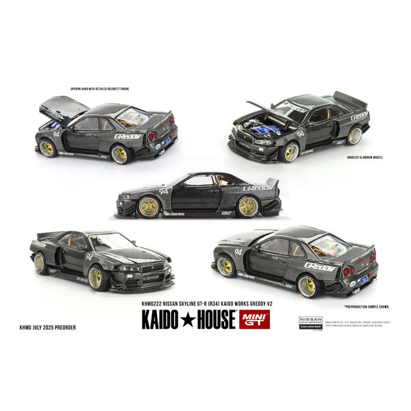 Nissan Skyline GT-R (R34) Kaido Works GReddy V2 Black with Carbon