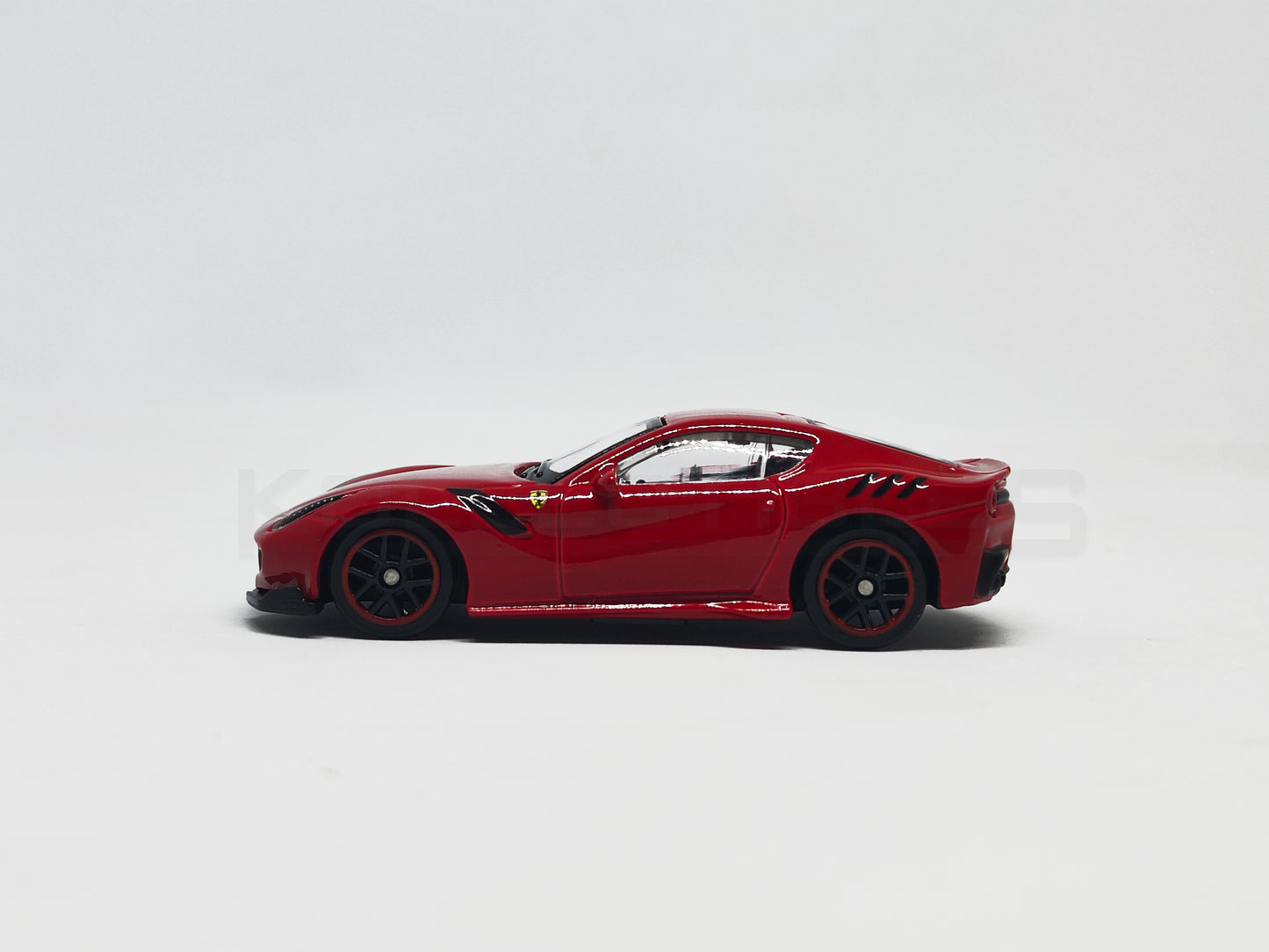side2 view of F12DTF Red 1:64 scale model car 1:64 scale model car - Bburago