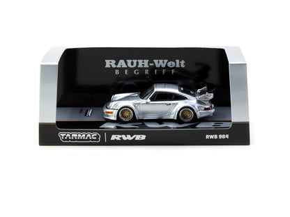 Porsche RWB 964 Silver 1:64 Scale Model Car – Tarmac Works (Product Code: T64-037-SL)