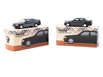 Mercedes-Benz 190 E 2.3-16 Blue-Black metallic 1:64 scale model car - Tarmac Works GLOBAL64