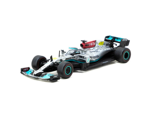 Front perspective view of Mercedes-AMG F1 W12 E Performance 1:64 Scale Model Car – Tarmac Works (Product Code: T64G-F037-LV)