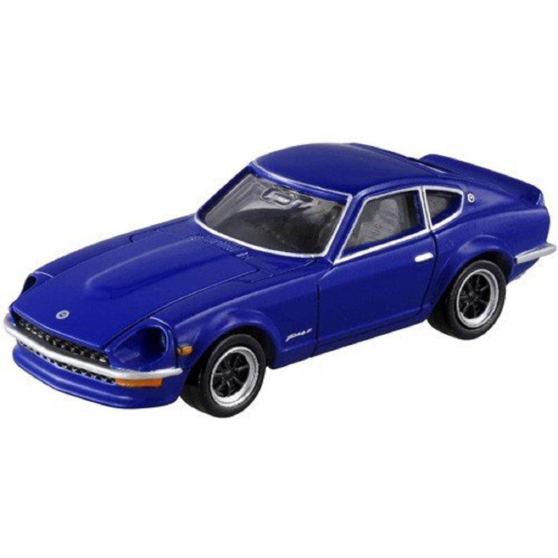front perspective view of Nissan Fairlady Z Blue 1:64 Scale Model Car – Tomica Premium (Product Code: 114178)