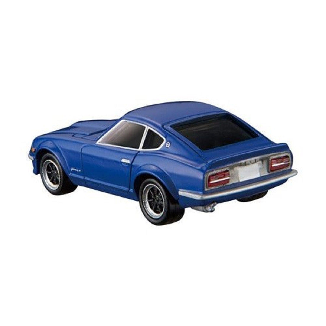 back perspective view of Nissan Fairlady Z Blue 1:64 Scale Model Car – Tomica Premium (Product Code: 114178)