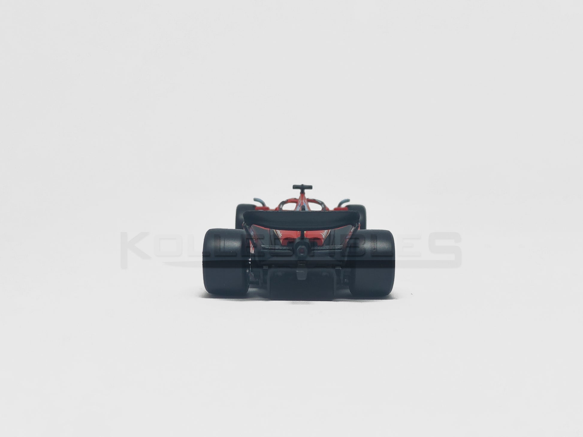 back view of Ferrari SF-24 Formula 1 Charles Leclerc 2024 1:43 scale model car with Acrylic case by  Bburago