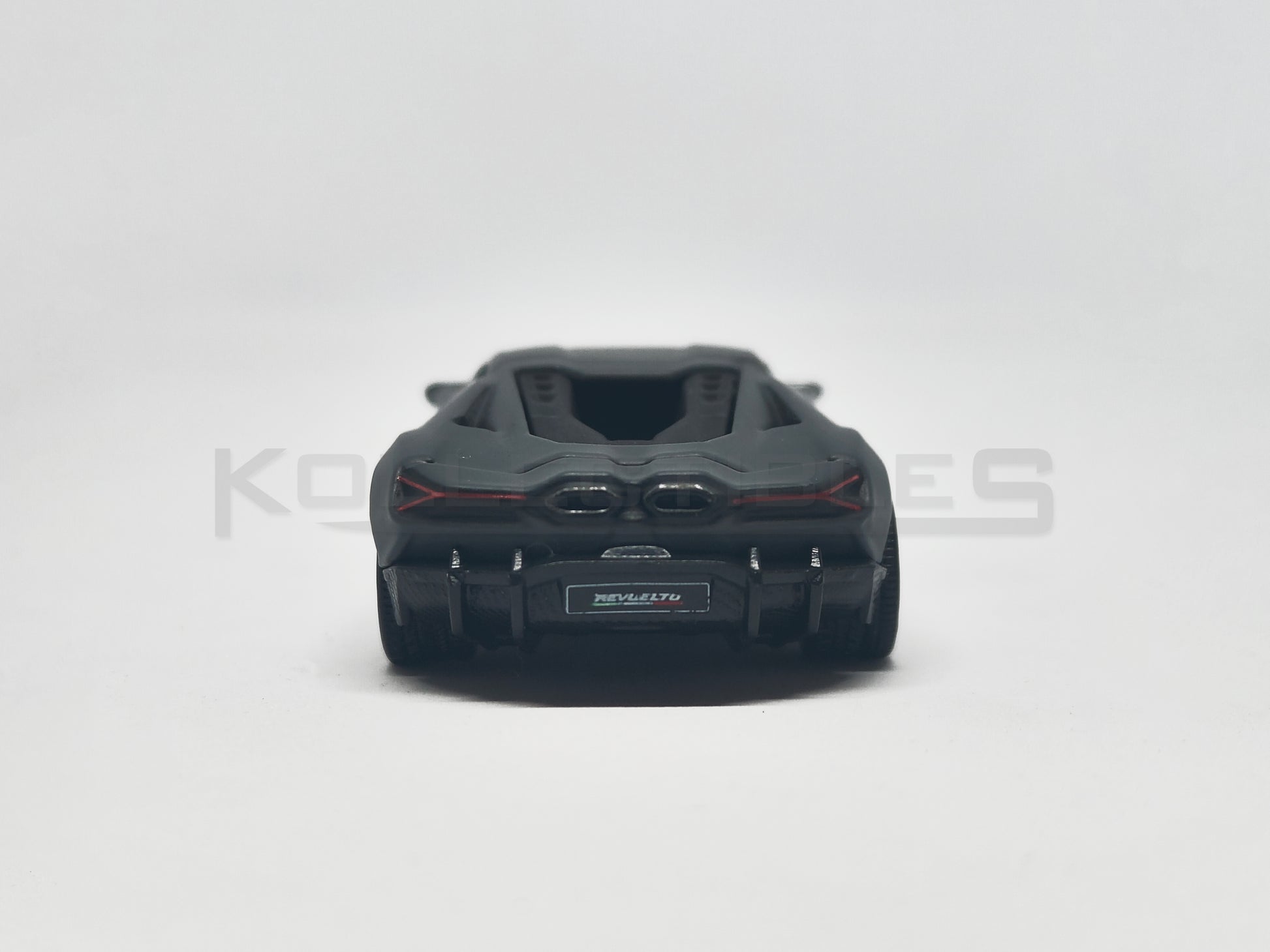 back view of Lamborghini Revuelto-Gray 1:64 scale model car- Bburago