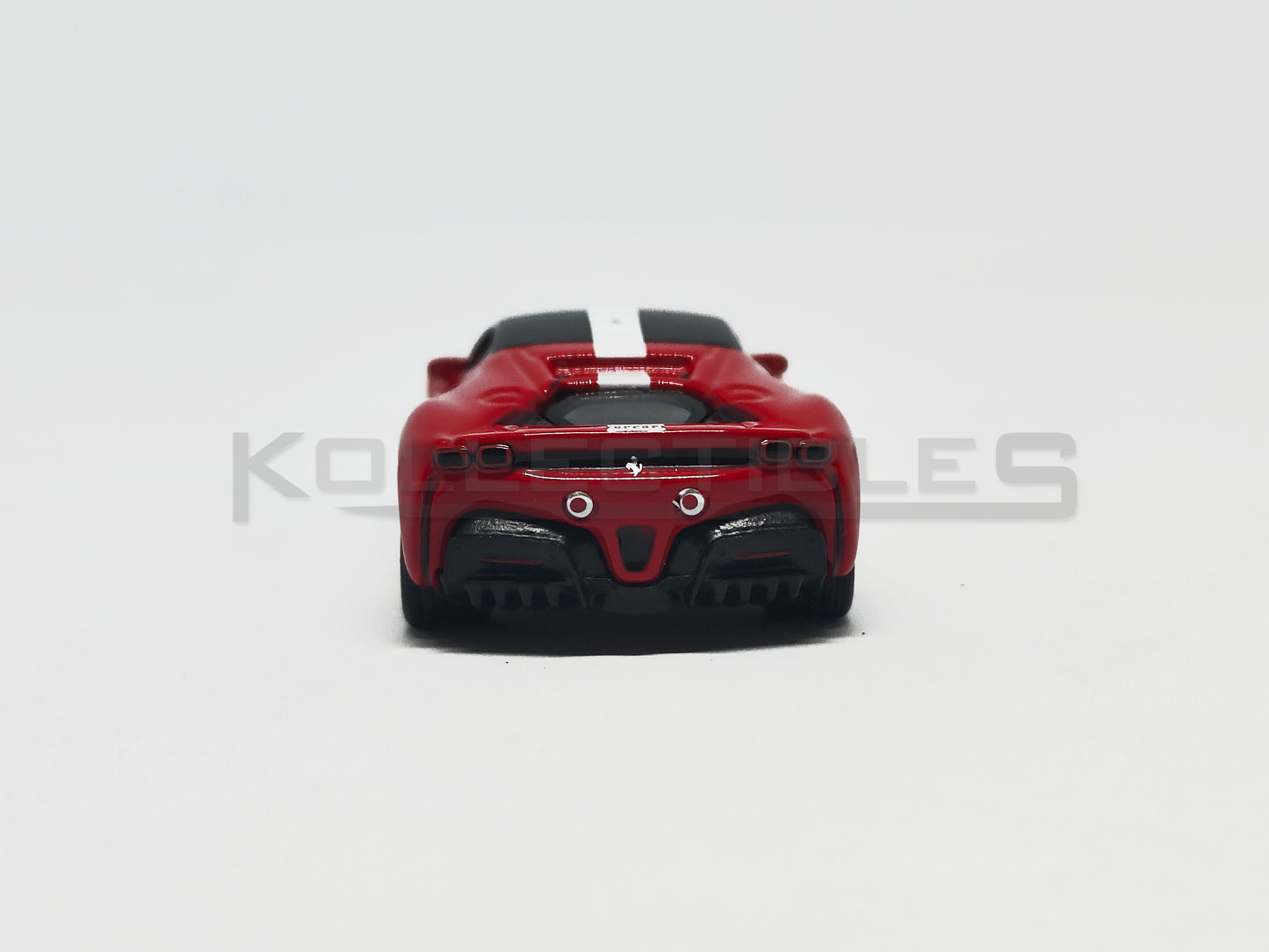 Back view of Ferrari SF90 Stradale Assetto Fiorano 1:64 scale model car - Bburago