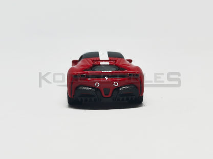 Back view of Ferrari SF90 Stradale Assetto Fiorano 1:64 scale model car - Bburago