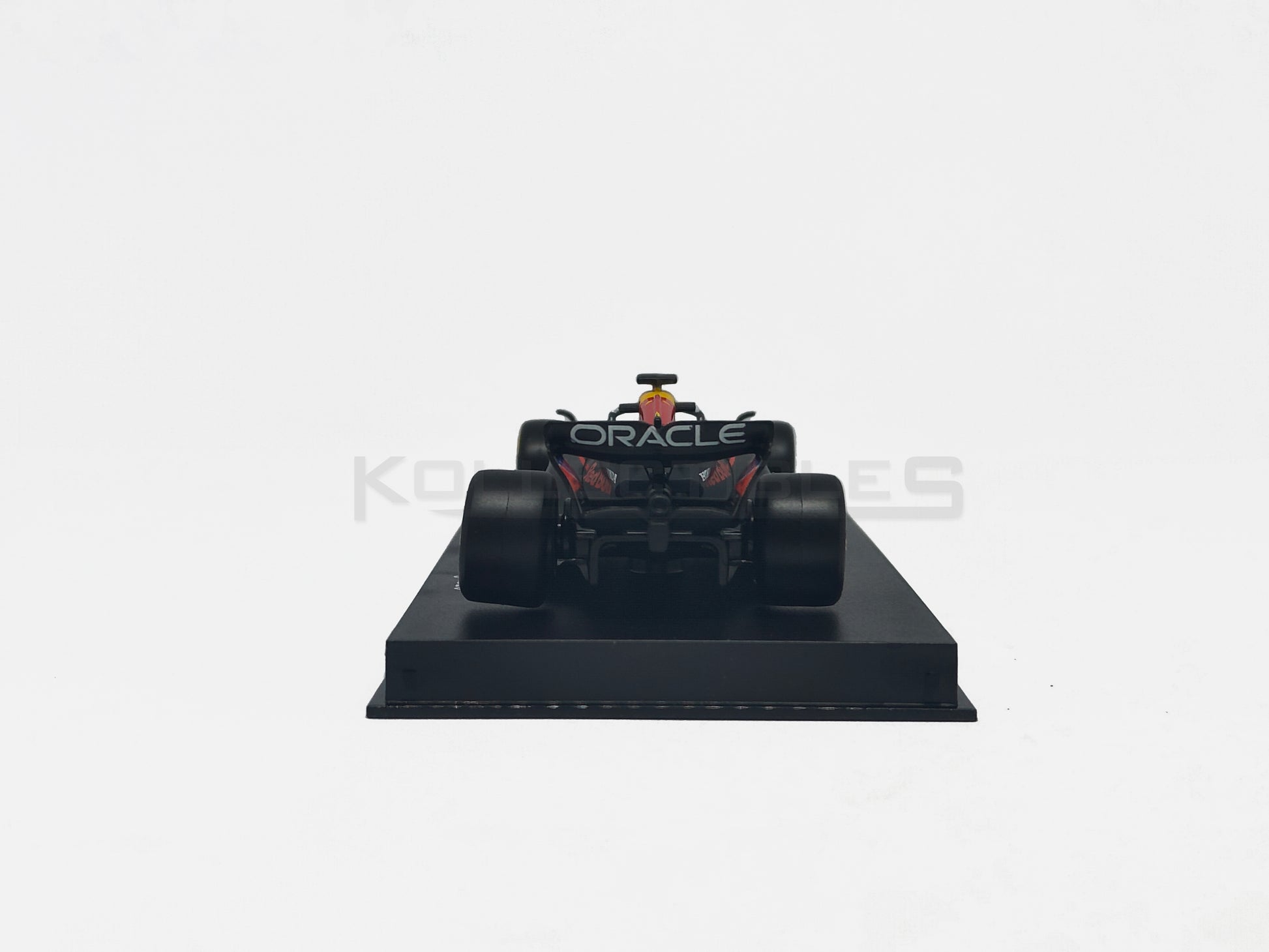 back view of Oracle Red bull Racing Formula 1 2024 RB20 Max Verstappen 1:43 scale model car with Acrylic case - Bburago