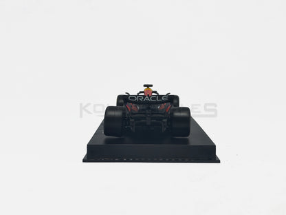back view of Oracle Red bull Racing Formula 1 2024 RB20 Max Verstappen 1:43 scale model car with Acrylic case - Bburago
