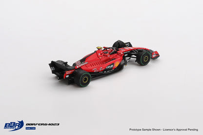 Ferrari SF-23 #16 C. Sainz 2023 Monaco GP 1:64 scale model car - rear view