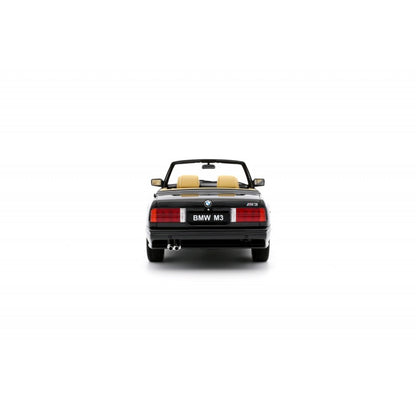 back view of BMW E30 M3 Convertible Black 1989 Ottomobile 1:18 scale model car