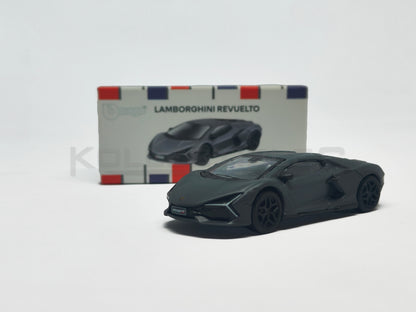 box of Lamborghini Revuelto-Gray 1:64 scale model car- Bburago