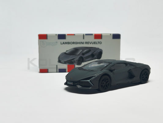 box of Lamborghini Revuelto-Gray 1:64 scale model car- Bburago