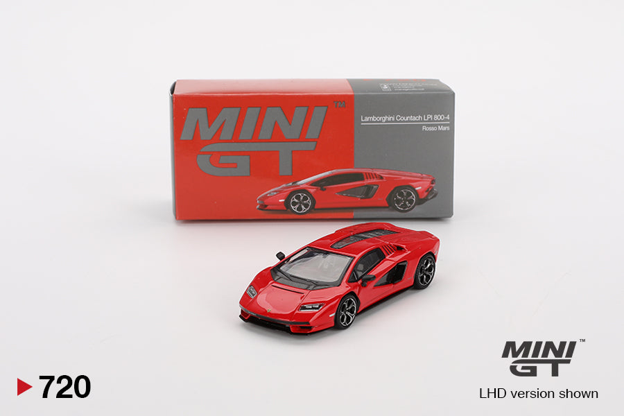 Lamborghini Countach LPI 800-4 Rosso Mars 1:64 Scale model car- Mini GT