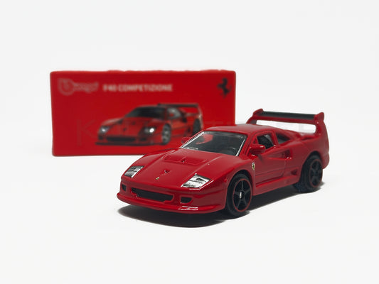 Box of Ferrari F40 Competizione Red 1:64 scale model car - Bburago