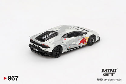 Back perspective view Lamborghini Huracan LB WORKS ver. 2 Mad Mike NIMBUL 1:64 scale model car - Mini GT