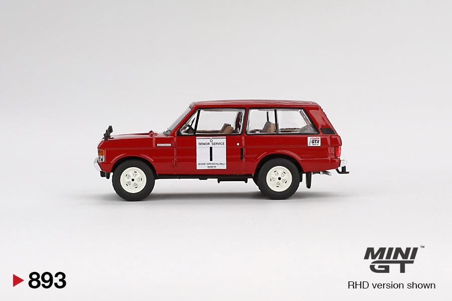 Side view of Range Rover 1971 International Hillrally Winner 1:64 scale model car - Mini GT