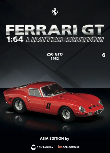 Ferrari GT 1:64 Limited Edition Asia Edition issue 6 cover for the Ferrari 250 GTO 1962 by Centauria x IXO Collections (IXC.FSD.FE.006-E)