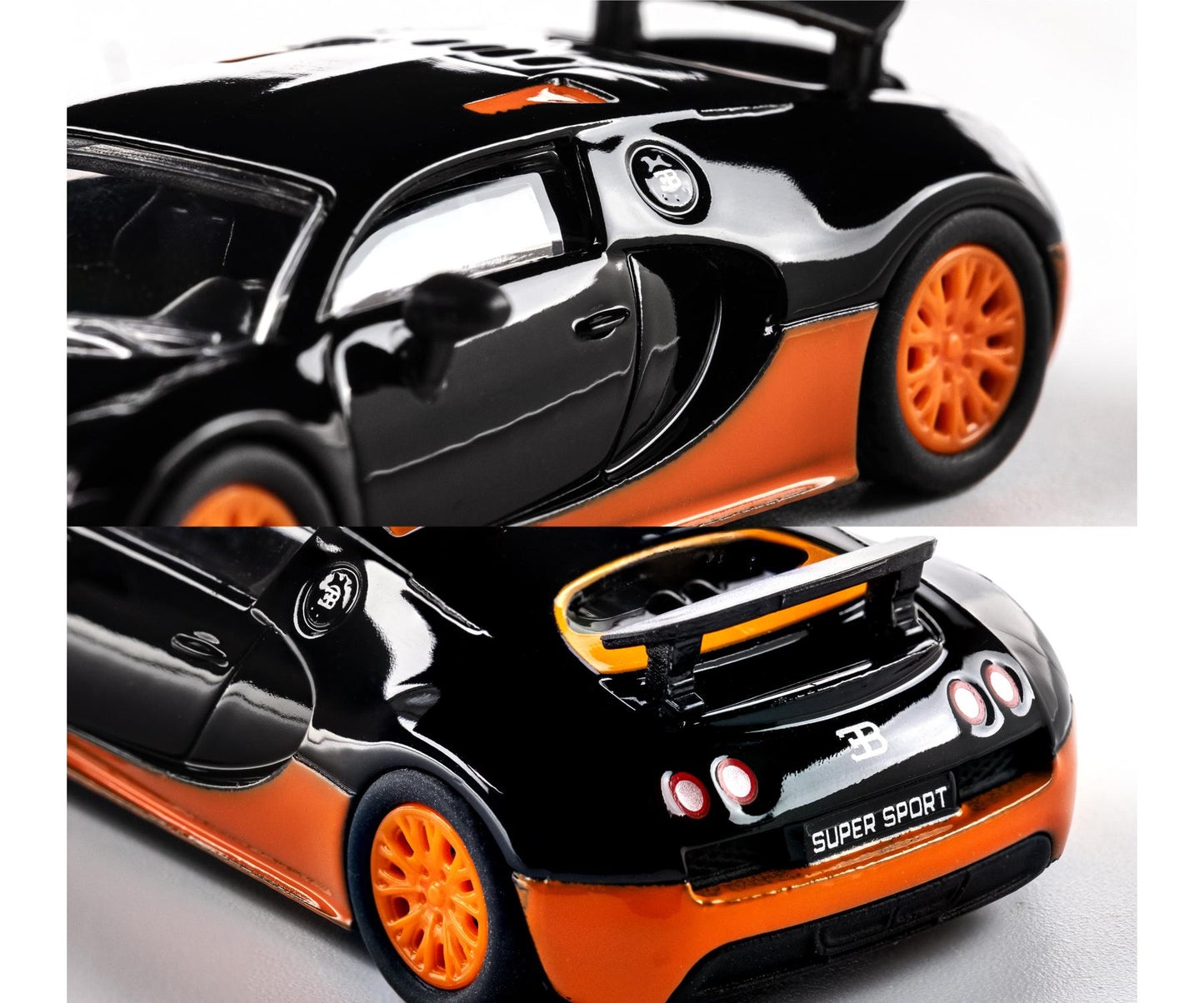 2005 Bugatti Veyron 16.4 SuperSport 1:64 Scale Model Car – Majorette Premium (Product Code: 8505001018) with 'Super Sport' branding on a white background