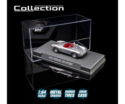 open Acrylic is 1955 Porsche 550 Spyder 1:64 scale model car - Majorette