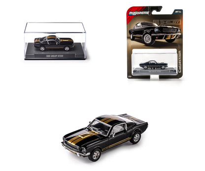 card, acrylic case with car  - 1965 Shelby GT350 1:64 Scale Model Car – Majorette Premium (Product Code: 8505001014)