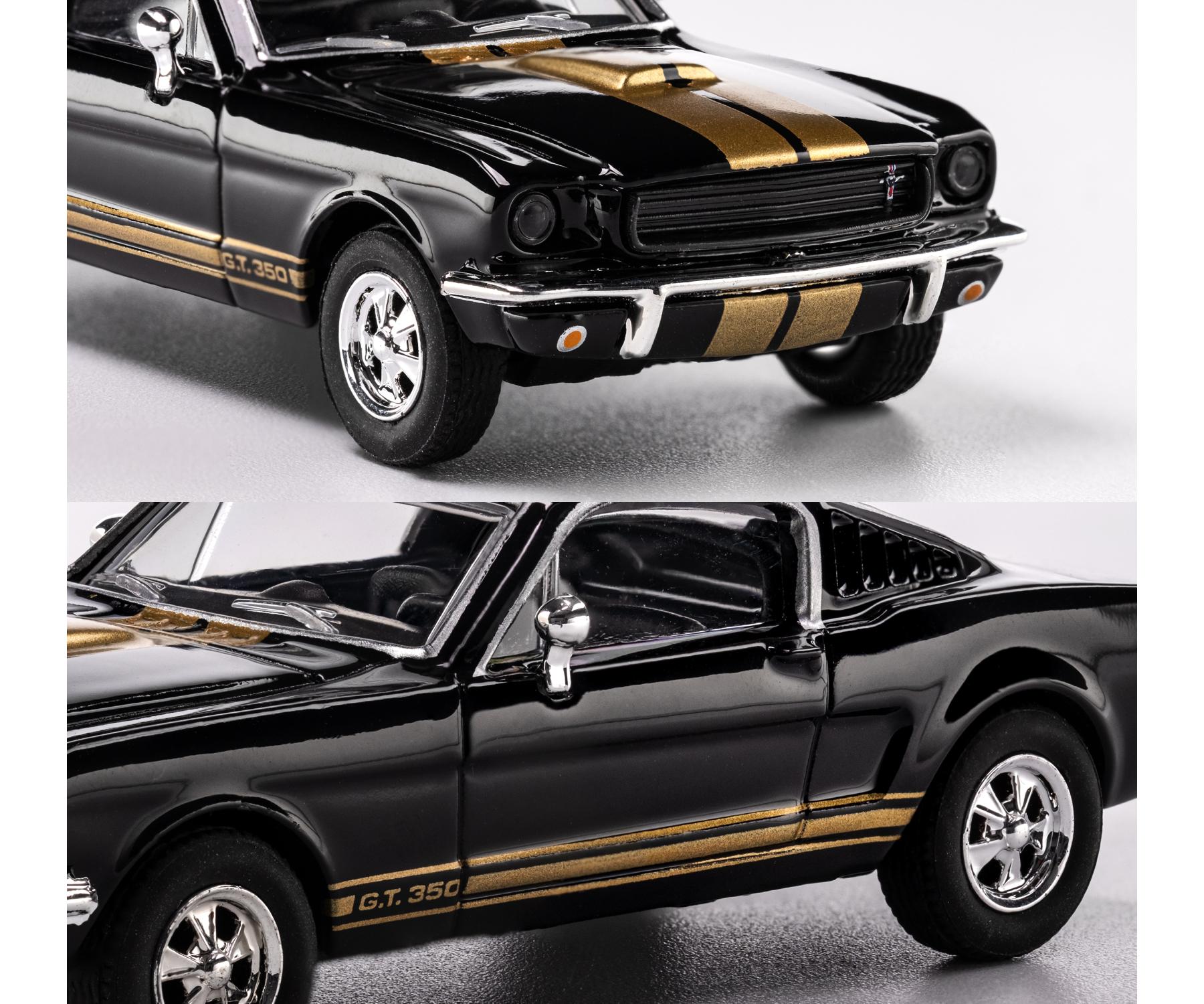front and back perspective view of 1965 Shelby GT350 1:64 Scale Model Car – Majorette Premium (Product Code: 8505001014)