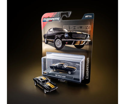 card, acrylic case with car  - 1965 Shelby GT350 1:64 Scale Model Car – Majorette Premium (Product Code: 8505001014)