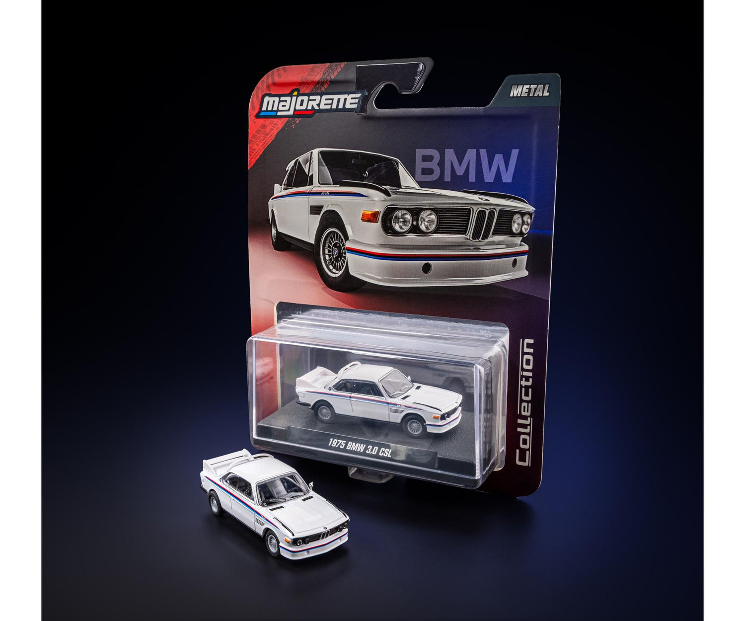 1975 BMW 3.0 CSL 1:64 scale model car- Majorette