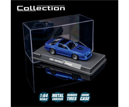 open acrylic case and the car of 1975 Porsche 930 Turbo Silver 1:64 Scale Model Car – Majorette Premium (Product Code: 8505001004)