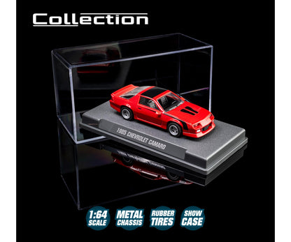 open acrylic case 1985 Chevrolet Camaro 1:64 scale model car- Majorette