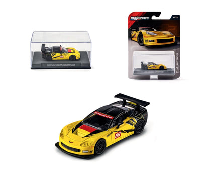 2005 Chevrolet Corvette C6 R yellow 1:64 scale model car - Majorette premium