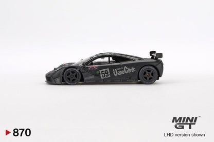 McLaren F1 GTR #59 1995 Le Mans 24Hr Winner Post-Race Weathered 1:64 scale model car - Mini GT Mini GT