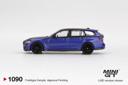 BMW M3 Competition Touring Portimao Blue Metallic 1:64 scale model car - Mini GT