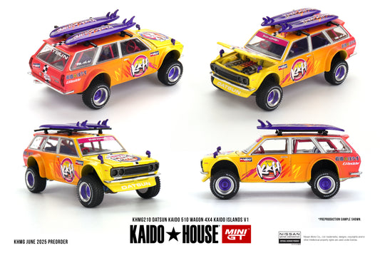 Datsun KAIDO 510 Wagon 4x4 Kaido ISLANDS V1 1:64 scale model car - KAIDOHOUSE x MINI GT